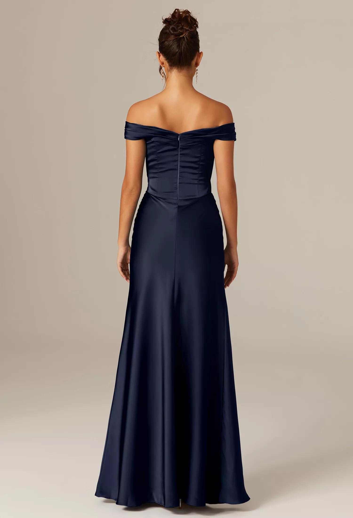 AW Ayesha Dark Navy  Long Bridesmaid Dresses